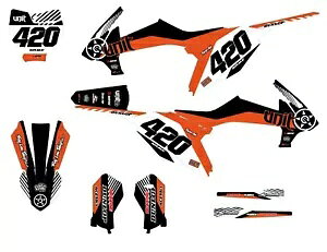 KTM 65 2016 - 2022 モデル用カスタムグラフィックス HUSH スタイルフルステッカーキットデカール Custom graphics for KTM 65 2016 - 2022 models HUSH style full sticker kit decals