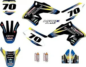 �t���J�X�^���O���t�B�b�N�L�b�g �X�Y�L DRZ 70 2009 / 2020 �T���Z�b�g�X�^�C���X�e�b�J�[�L�b�g Full Custom Graphic Kit Suzuki DRZ 70 2009 / 2020 Sunset style sticker kit �y���s�A���i�z