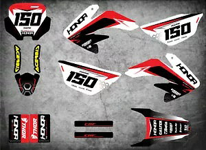 JX^OtBbNtLbgz_ CRF80 2011 - 2020 fmȃX^CXebJ[ Custom Graphics Full Kit For Honda CRF80 2011 - 2020 models EXACT Style Stickers