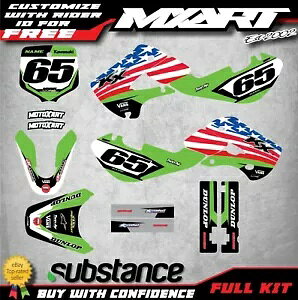 Kawasaki KX 65 SWAT STYLE ステッカーキット デカールキットに適合するカスタムグラフィックキット Custom Graphics Kit to fit Kawasaki KX 65 SWAT STYLE sticker kit decal kit