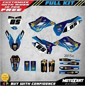 �t���J�X�^���O���t�B�b�N�L�b�g�́AHusqvarna TC 85 2014 - 2017 WARP �X�^�C���X�e�b�J�[�ɓK�����܂��B Full custom graphic kit fits Husqvarna TC 85 2014 - 2017 WARP style stickers