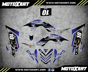 Yamaha YZ Raptor 700 2006 - 2012 QUAD ATV �J�X�^�� �O���t�B�b�N�X �L�b�g �u���[ �X�`�[�� �X�^�C�� Yamaha YZ Raptor 700 2006 - 2012 QUAD ATV custom graphics kit BLUE STEEL Style