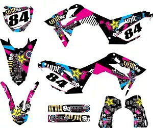 ���b�V���X�^�C���X�e�b�J�[�L�b�g�z���_ CRF450R 2017 2018 2019 2020 modex �O���t�B�b�N�X Rush style sticker kit for Honda CRF450R 2017 2018 2019 2020 modex graphics �y���s�A���i�z