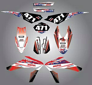 Husqvarna 449-511 TE TC 2011 - 2014 �J�X�^�� �X�e�b�J�[ �L�b�g �I�[�W�[ �v���C�h �O���t�B�b�N�X Husqvarna 449-511 TE TC 2011 - 2014 Custom Sticker Kit Aussie Pride Graphics