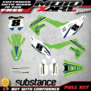 JX^fJ[Lbg Kawasaki KXF 450 2019 2020 2021 2022 f^X^CXebJ[ɓK Custom Decal Kit Fits Kawasaki KXF 450 2019 2020 2021 2022 DELTA STYLE stickers