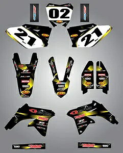 フルカスタムグラフィックキット - バーブスタイル - SUZUKI RMZ 450 - 2008 / 2016 - デカール Full Custom Graphic Kit - Barbed Style - SUZUKI RMZ 450 - 2008 / 2016 - decals