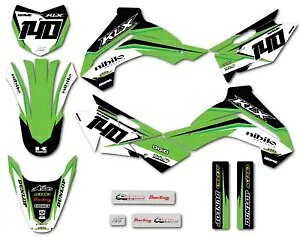 �J�X�^���X�e�b�J�[�L�b�g Kawasaki KLX 140 2019 - 2024 �t�@�N�^�[�X�^�C���f�J�[���ɓK�� Custom sticker Kit to Fit Kawasaki KLX 140 2019 - 2024 Factor style decals