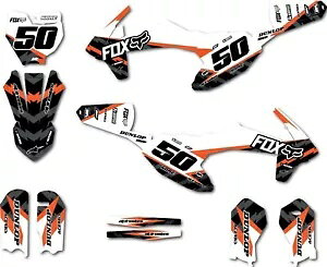 tJX^OtBbNLbg TXyNgX^CXebJ[ KTM 50 2016 - 2023 fJ[ɓK Full Custom Graphics Kit Suspect Style stickers Fits KTM 50 2016 - 2023 decals