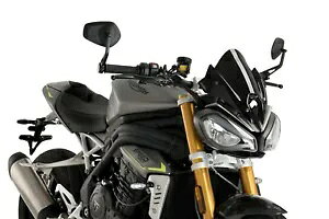 PUIG �X�N���[�� �l�C�L�b�h N.G.�X�|�[�c �g���C�A���t �X�s�[�h �g���v�� RS 21-22 �u���b�N PUIG SCREEN NAKED N.G. SPORT TRIUMPH SPEED TRIPLE RS 21-22 BLACK �y���s�A���i�z
