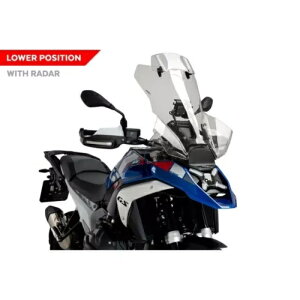 PUIG c[O XN[-oCU[ BMW R1300 GS gv ubN 23-24 CgX[N-COD.21796H PUIG TOURING SCREEN-VISOR BMW R1300 GS TRIPLE BLACK 23-24 LIGHT SMOKE-COD.21796H