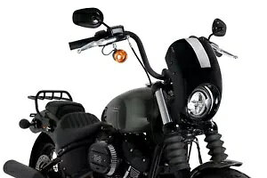 PUIG CUPOLINO SEMICARENATO ANARCHY ハーレー D. ソフテイル ストリート ボブ FXBB 21-23 NERO PUIG CUPOLINO SEMICARENATO ANARCHY HARLEY D. SOFTAIL STREET BOB FXBB 21-23 NERO