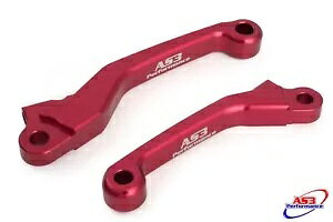 AS3 ptH[}Xptg u[L & Nb` tbNX s{bg o[ bh AS3 PERFORMANCE REPLACEMENT FRONT BRAKE & CLUTCH FLEXI PIVOT LEVERS RED