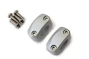 AS3 22.2MM ���� 28.6MM �I�[�o�[�T�C�Y�t�@�b�g�o�[�n���h���o�[�ϊ��}�E���g�N�����v�V���o�[ AS3 22.2MM to 28.6MM OVERSIZED FAT BAR HANDLEBAR CONVERSION MOUNTS CLAMPS SILVER �y���s�A���i�z