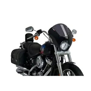 PUIG �X�N���[�� �n�[���[�_�r�b�h�\�� �\�t�e�C�� 1745 ���[���C�_�[ 2018 - 2020 �_�[�N�X���[�N�p PUIG SCREEN FOR HARLEY DAVIDSON SOFTAIL 1745 LOW RIDER 2018 - 2020 DARK SMOKE �y���s�A���i�z