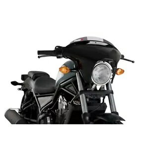 PUIG BATWING �X�|�[�c�X�N���[�� �z���_ ���x�� CMX500 2017 - 2019 ���C�g�X���[�N 21059H PUIG BATWING SPORT SCREEN FOR HONDA REBEL CMX500 2017 - 2019 LIGHT SMOKE 21059H �y���s�A���i�z