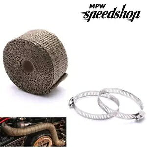 5m �`�^���n��o�C�N�r�C�w�b�_�[�p�C�v�q�[�g�V�[���h���b�v 5m Titanium Lava Motorcycle Exhaust Header Pipe Heat Shield Wrap �y���s�A���i�z