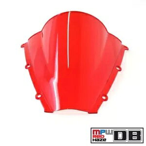 MPW �_�u���o�u�� �t�����g�K���X �X�N���[�� ���b�h �z���_ CBR 600 RR 03-04�p MPW Double Bubble Windshield Screen Red for Honda CBR 600 RR 03-04 �y���s�A���i�z