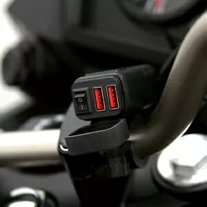 I[goC̃NbvIRpNghnho[ USB [d|[g 3.1 AyA Motorcycle Clip-on Compact Waterproof Handlebar USB Charger Port 3.1 Amp