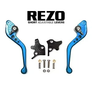 Rezo V[g u[ I[goC o[ Zbg Kawasaki Z 800 2013-2016p Rezo Short Blue Motorcycle Lever Set for Kawasaki Z 800 2013-2016