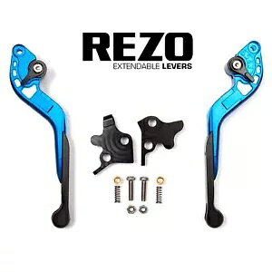 Rezo �g���\�ȃu���[�I�[�g�o�C���o�[�Z�b�g �X�Y�L DL650 V-Strom 2004-2016�p Rezo Extendable Blue Motorcycle Lever Set for Suzuki DL650 V-Strom 2004-2016 �y���s�A���i�z