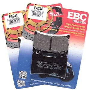 EBC FA244 �I�[�K�j�b�N �u���[�L �p�b�h X2 �A�v�����A RSV 1000 98-03�p EBC FA244 Organic Brake Pads X2 for Aprilia RSV 1000 98-03 �y���s�A���i�z