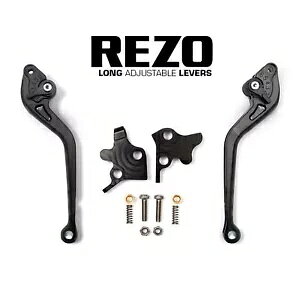 Rezo �����O �u���b�N �I�[�g�o�C ���o�[ �Z�b�g �X�Y�L GSF1200S �o���f�B�b�g 2001-2005�p Rezo Long Black Motorcycle Lever Set for Suzuki GSF1200S Bandit 2001-2005 �y���s�A���i�z