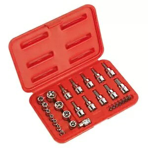 Sealey AK6193 TRX-Star \Pbg & ZLeB rbg Zbg 29pc 1/4" Sq & 3/8" Sq hCu Sealey AK6193 TRX-Star Socket & Security Bit Set 29pc 1/4" Sq & 3/8" Sq Drive