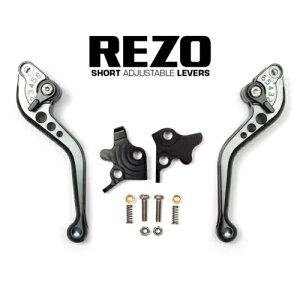 Rezo �����O�`�^���I�[�g�o�C���o�[�Z�b�g �z���_ CBR 600 F F4i 2001-2006�p Rezo Long Titanium Motorcycle Lever Set for Honda CBR 600 F F4i 2001-2006 �y���s�A���i�z