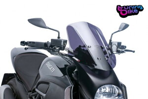 PUIG �t�����g�K���X �l�C�L�b�h N.G.�c�[�����O �t�@�[ �h�D�J�e�B �f�B�A�x�� 2011 �X�^�[�N �Q�g���g- PUIG WINDSHIELD NAKED N.G. TOURING FUR DUCATI DIAVEL 2011 STARK GETONT- �y���s�A���i�z