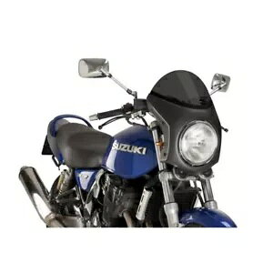 PUIG �Z�~�t�F�A���b�h �X�N���[�� �g���C�A���t �X�g���[�g �c�C�� �S�[���h���C�� 21-22 �_�[�N�X���[�N�J�[�{�� PUIG SEMI-FAIRED SCREEN TRIUMPH STREET TWIN GOLD LINE 21-22 DARK SMOKE-CARBON �y���s�A���i�z