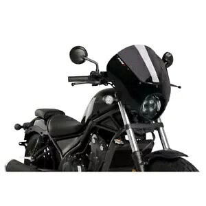PUIG �Z�~�t�F�A���b�h �X�N���[�� �_�[�N�i�C�g �z���_ CMX500 ���x�� 20-24 �_�[�N�X���[�N-21102F PUIG SEMI-FAIRED SCREEN DARK NIGHT HONDA CMX500 REBEL 20-24 DARK SMOKE-21102F �y���s�A���i�z