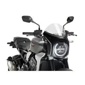 PUIG Z~tFAbh XN[ z_ CB650R lI X|[c JtF 19-23 gXyAg J[{ PUIG SEMI-FAIRED SCREEN HONDA CB650R NEO SPORTS CAFE 19-23 TRANSPARENT-CARBON