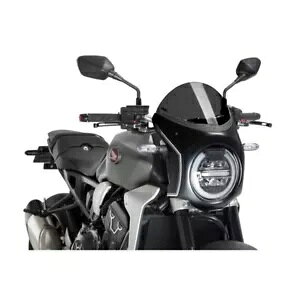PUIG Z~tFAbh XN[ z_ CB650R lI X|[c JtF 19-23 _[NX[N-J[{ PUIG SEMI-FAIRED SCREEN HONDA CB650R NEO SPORTS CAFE 19-23 DARK SMOKE-CARBON