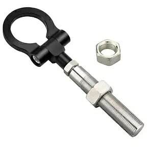 CtBjeBOHYpubN܂肽݃O[VOwr[f[eBtbN Black Folding Ring Racing Heavy Duty Tow Hook for INFINITI Mitsubishi Nissan