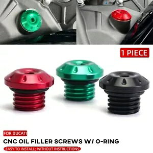 CNC GWICtB[lW O Ot DUCATI 848/EVO XDiavel Panigale 1199 p CNC Engine Oil Filler Screws W/ O-ring For DUCATI 848/EVO XDiavel Panigale 1199