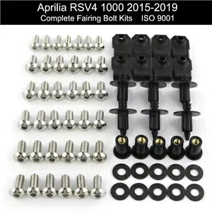 ���[�^�[�X�e�����X�t���t�F�A�����O�{���g�l�W�L�b�g�i�b�g�A�v�����A RSV4 2015-2018 �ɓK�� Motor Stainless Full Fairing Bolt Screws Kit Nuts Fit For Aprilia RSV4 2015-2018 �y���s�A���i�z