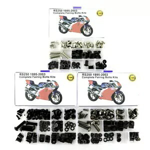 �A�v�����A RS250 1995-2003 �t���t�F�A�����O�{���g�{�f�B�l�W�i�b�g�t�@�X�i�[�L�b�g�ɓK�� Fit For Aprilia RS250 1995-2003 Full Fairing Bolt Body Screws Nuts Fasteners Kit �y���s�A���i�z
