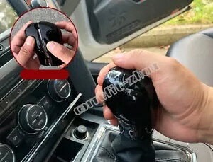 VW WFb^ 2011-2020 2021 ̂鍕̃CeAMAVtgmuJo[gɓK Fit For VW Jetta 2011-2020 2021 Glossy Black Interior Gear Shift Knob Cover Trim