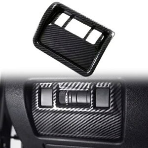 XoNXgbN 2024 J[{t@Co[ ABS wbhCgXCb`{^Jo[g For Subaru Crosstrek 2024 Carbon Fiber ABS Head Light Switch Button Cover Trim
