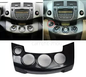 ABS J[{t@Co[󒲃{^XCb`Jo[g^ RAV4 2009-2012 ABS Carbon Fiber Air Conditioning Button Switch Cover For Toyota RAV4 2009-2012