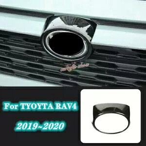 ����̂��鍕 2019 ? 2020 �g���^ RAV4 �t�����g�O�������S�����t���[���J�o�[ Glossy Black For 2019~2020 Toyota RAV4 Front Grille Logo Decorative Frame Cover �y���s�A���i�z