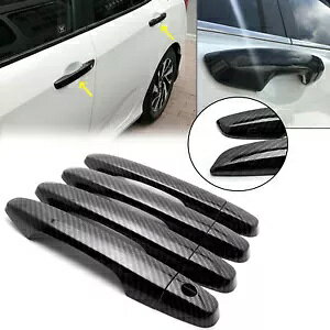 z_VrbN 2012 2013 2014 2015 9th J[{t@Co[X^ChAnhJo[ For Honda Civic 2012 2013 2014 2015 9th Gen Carbon Fiber Style Door Handle Cover