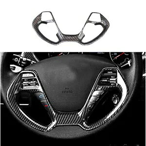 ABS �J�[�{���t�@�C�o�[�X�e�A�����O�z�C�[���{�^���J�o�[�g���� 2014-2018 �N���t�H���e/K3 DX ABS Carbon Fiber Steering Wheel Button Cover Trim For 2014-2018 Kia Forte/K3 DX �y���s�A���i�z