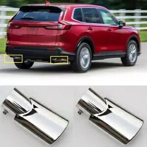 2 個ステンレス排気マフラーチップエンドパイプホンダ CR-V CRV EX EXL 2023-2024 2Pcs Stainless Exhaust Muffler Tip End Pipe For Honda CR-V CRV EX EXL 2023-2024