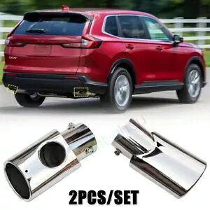 ホンダ CR-V CRV EX EX-L 2023 2024 ステンレスリアマフラーフィニッシャートリム 2 個 FOR HONDA CR-V CRV EX EX-L 2023 2024 STAINLESS REAR MUFFLER FINISHER TRIM 2PCS