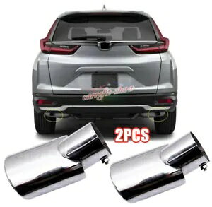 z_ CR-V 2020 2021 EX LX XeXAGL][Xg}t[`bvGhpCv 2  For HONDA CR-V 2020 2021 EX LX Stainless Rear Exhaust Muffler Tip End Pipe 2PCS