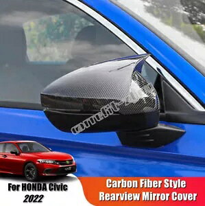z_VrbN 2022-2023 J[{t@Co[ ABS Ar[TChhA~[Jo[g For Honda Civic 2022-2023 Carbon Fiber ABS Rear View Side Door Mirror Cover Trim