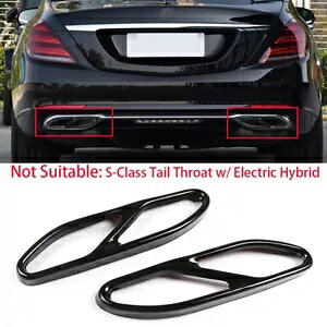 ubNAe[GL][Xg}t[[pCvJo[ xc S NX W222 2021-2023p Black Rear Tail Exhaust Muffler Tip Pipe Cover For Benz S-Class W222 2021-2023