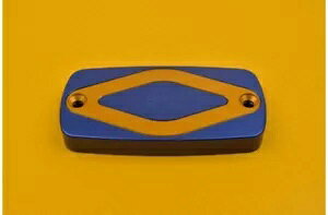 u[LtReiJo[ tg/qg u[S[h z_ Vo[EBO SWT 400/600- Brake Fluid Container Cover Front/Hint Blue-Gold Honda Silverwing SWT 400/600-