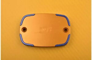 u[Lt[hReiJo[ tg/A u[-S[h YAMAHA XVS1300 MIDNIGHT- Brake Fluid Container Cover Front/Rear Blue-Gold YAMAHA XVS1300 MIDNIGHT-